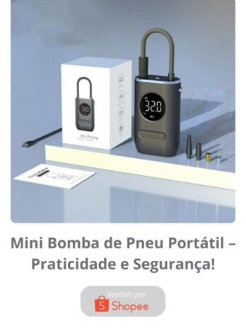 Mini Bomba de Pneu Portátil – Praticidade e Segurança!