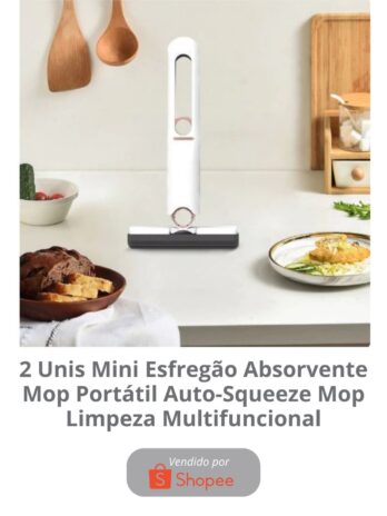 2 Unis Mini Esfregão Absorvente Mop Portátil Auto-Squeeze Mop Limpeza Multifuncional