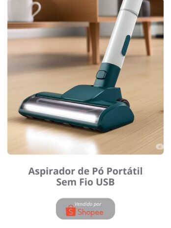Aspirador de Pó Portátil Sem Fio USB