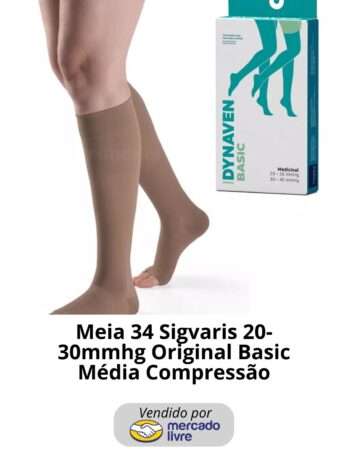 Meia 34 Sigvaris 20-30mmhg Original Basic Média Compressão