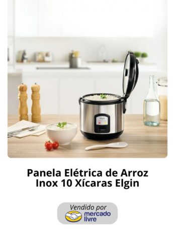 Panela Elétrica de Arroz Inox 10 Xícaras Elgin