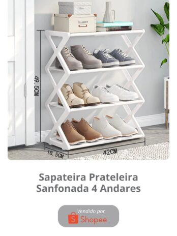 Sapateira Sanfonada 4 Andares Multiuso