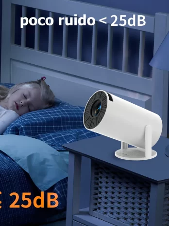 Mini projetor 4K HD LED 1080p Android Wi-Fi