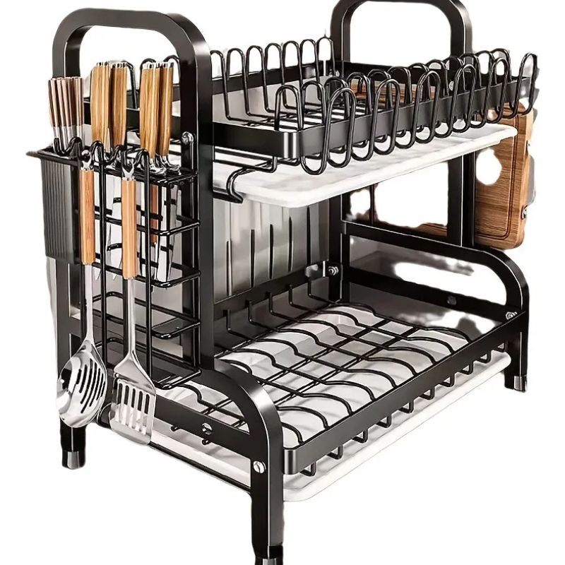 Escorredor Suspenso 85cm Aço Inox: Louça Seca em Minutos, Cozinha Impecável!