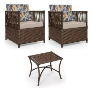 Kit Poltrona Berlim + Mesa Junco: Luxo e Conforto para Seu Deck dos Sonhos!