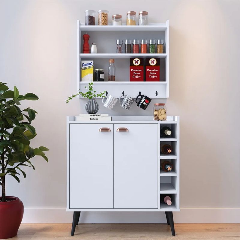 Aparador Suspenso Luxo: Transforme Seu Cantinho do Café em Elegância!