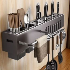 #26 Suporte Rack Suspenso Facas Ganchos Talheres Utensílios Cozinha Parede Parafuso ref: ZGL-40/ZGL-50